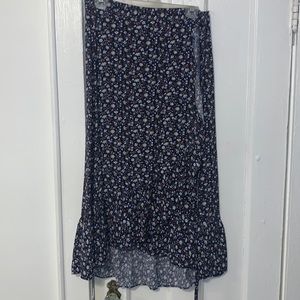 Madewell scalloped edge wrap skirt